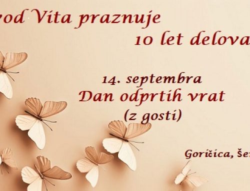 Dan odprtih vrat z gosti ob 10. obletnici​ Zavoda VITA